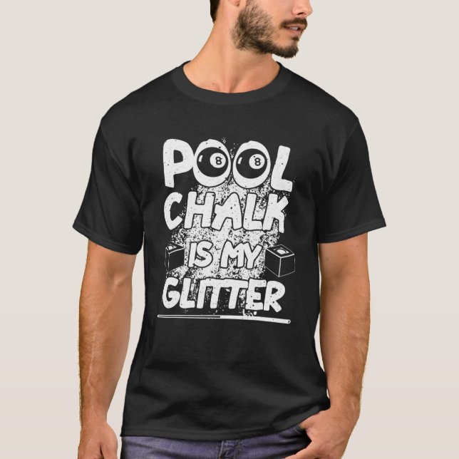 Funny Pool Billiard Pool Sports Table Game Player T-Shirt (Front)