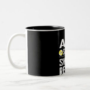 Funny Pool Billiard T Aim Shoot Swear Repeat Two-Tone Coffee Mug