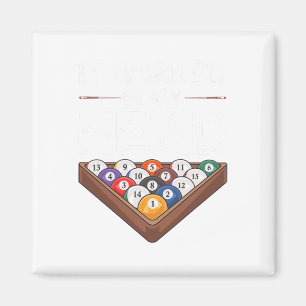 Funny Pool Billiards Design For Men Women Pool Gam Magnet