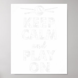 Funny Pool Billiards Eight Ball Slogan Keep Calm Poster