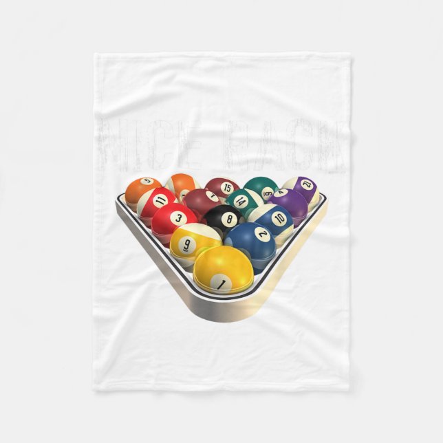 Funny Pool Billiards Nice Rack Tee  Fleece Blanket (Front)