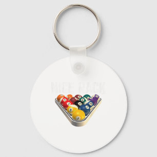 Funny Pool Billiards Nice Rack Tee Key Ring