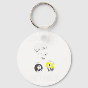 Funny Pool Billiards Stroke It Dont Poke It Key Ring