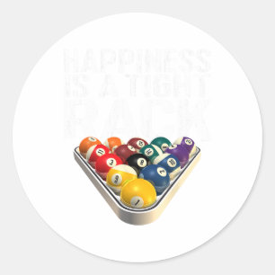 Funny Pool Billiards Tight Rack Tee Classic Round Sticker