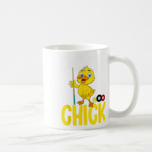 Funny Pool Chick 8 Ball Women Cute Billiards Ladie Coffee Mug