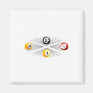 Funny Pool Design For Men Women Billiards Lover Po Magnet