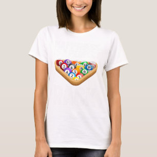 Funny Pool Design For Men Women Billiards Lover Po T-Shirt