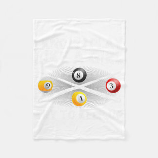 Funny Pool Design For Women Girls Billiards Pool P Fleece Blanket