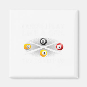 Funny Pool Design For Women Girls Billiards Pool P Magnet