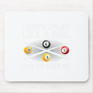 Funny Pool Design For Women Girls Billiards Pool P Mouse Pad