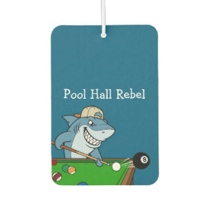 Funny Pool Hall Rebel Billiards Men's Car Air Freshener