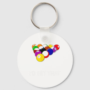 Funny Pool Id Hit That Billiards Player Gift  Key Ring