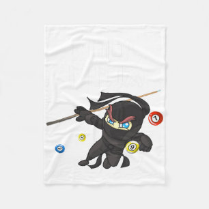 Funny Pool Ninja Cute Pocket Billiards Boys Girls Fleece Blanket