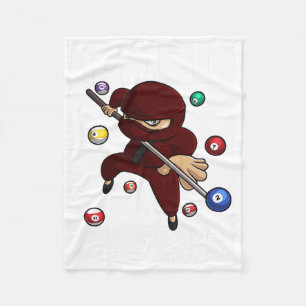 Funny Pool Ninja Cute Pocket Billiards Boys Girls Fleece Blanket