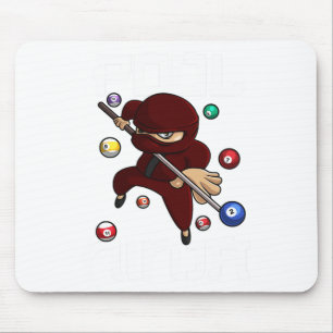 Funny Pool Ninja Cute Pocket Billiards Boys Girls Mouse Pad