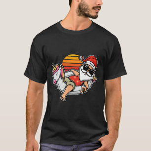 Funny Pool Party Santa Christmas In July Women Men T-Shirt