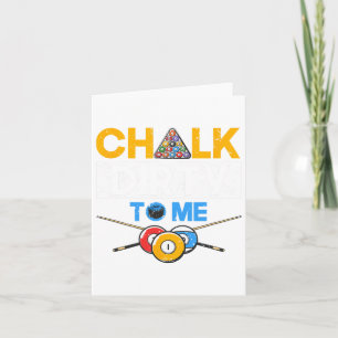 Funny Pool Player 8-ball Billard Lover Chalk Dirty Card