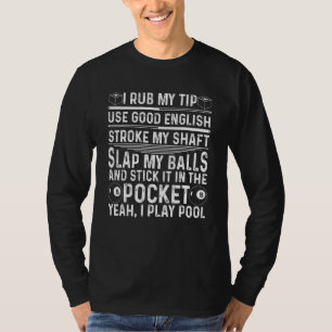 Funny Pool Player Billiard For Men Women Game Love T-Shirt