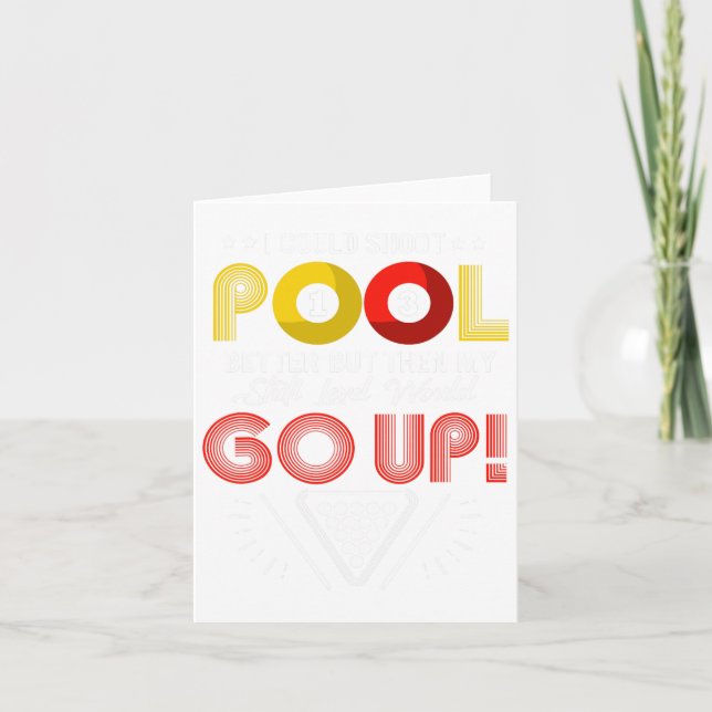 Funny Pool Player Billiards  Card (Front)