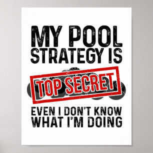 Funny Pool Player Billiards Gift For Men Women Gam Poster
