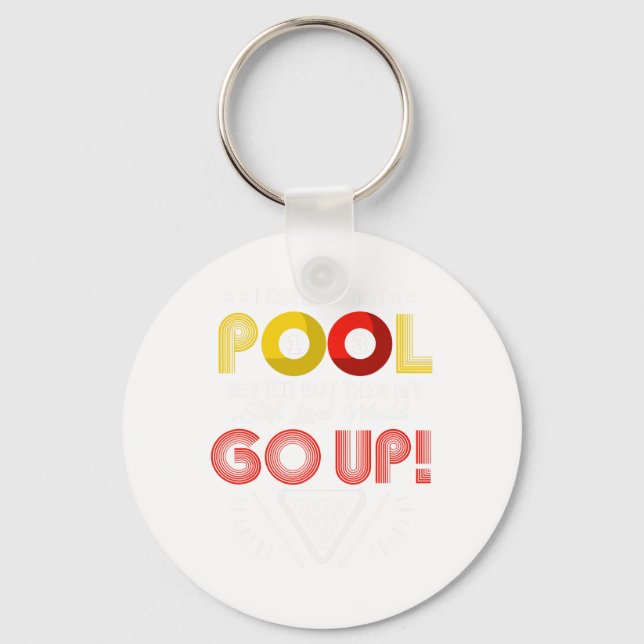 Funny Pool Player Billiards  Key Ring (Front)