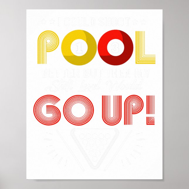 Funny Pool Player Billiards  Poster (Front)