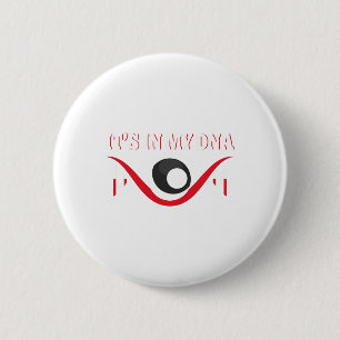 Funny Pool Player Design - For Billiards Fans And 6 Cm Round Badge