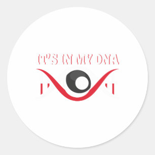 Funny Pool Player Design - For Billiards Fans And Classic Round Sticker