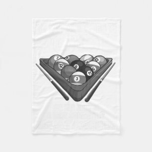 Funny Pool Player Gift For Men Cool Addicted To Bi Fleece Blanket