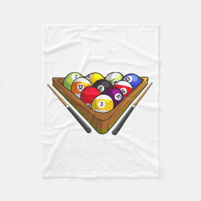 Funny Pool Player Gift For Men Cool Addicted To Bi Fleece Blanket (Front)