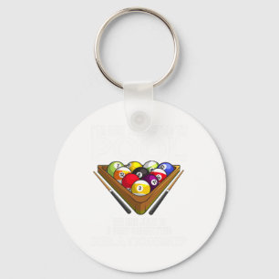 Funny Pool Player Gift For Men Cool Addicted To Bi Key Ring