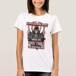 Funny Pool Player Grim Reaper  T-Shirt
