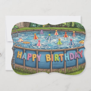 Funny Pool Riddle Birthday  Card