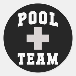 Funny Pool Team Beach Cruise Swim Scu Beaching Vac Classic Round Sticker