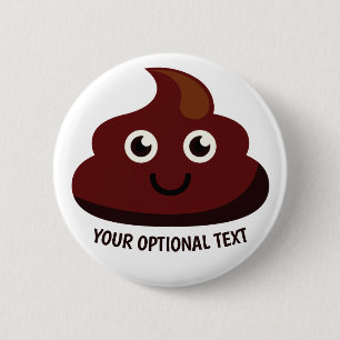 Funny Poop button 2 : happy