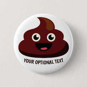 Funny Poop button 3 : joyful