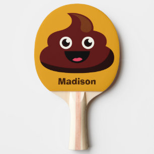 Funny Poop custom name double-sided paddle