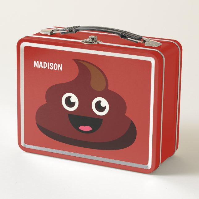 Funny Poop Custom name lunch boxes (Front)