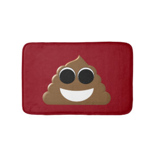 Funny Poop Emoji Bath Mat
