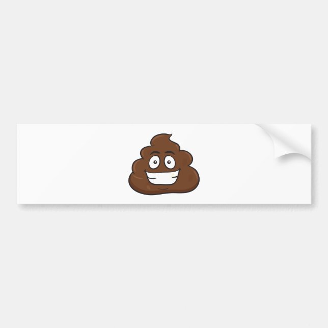 funny poop emoji bumper sticker (Front)