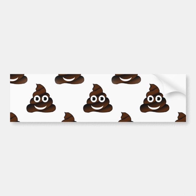 funny poop emoji bumper sticker (Front)
