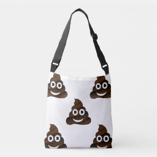 funny poop emoji crossbody bag purse pocketbook