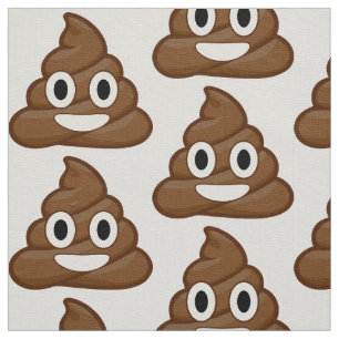 funny poop emoji fabric