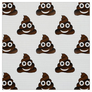 funny poop emoji fabric