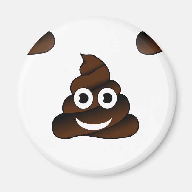funny poop emoji magnet (Front)