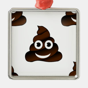 funny poop emoji metal tree decoration