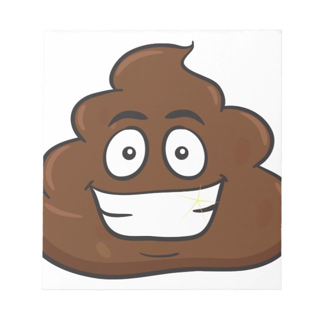 funny poop emoji notepad (Front)