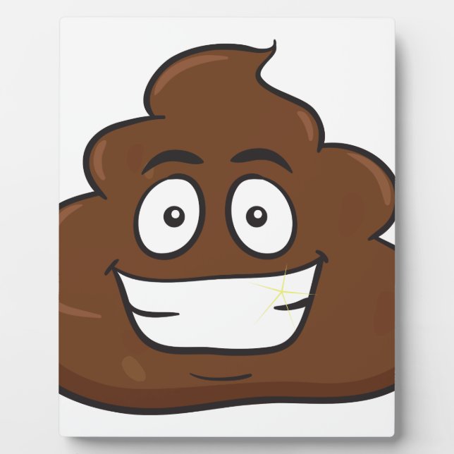 funny poop emoji plaque (Front)