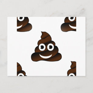 funny poop emoji postcard