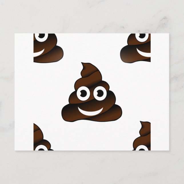 funny poop emoji postcard (Front)